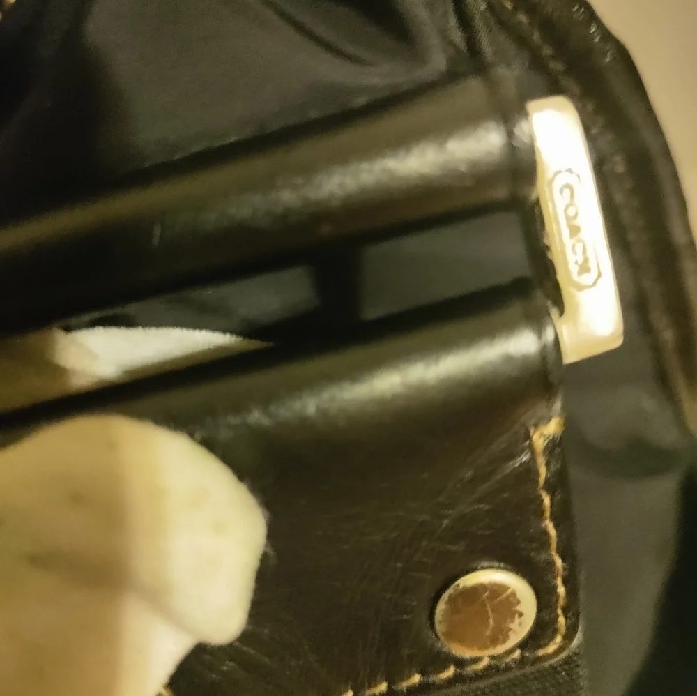 🗼RARE🗼Coach unisex black nylon messenger bag 5373